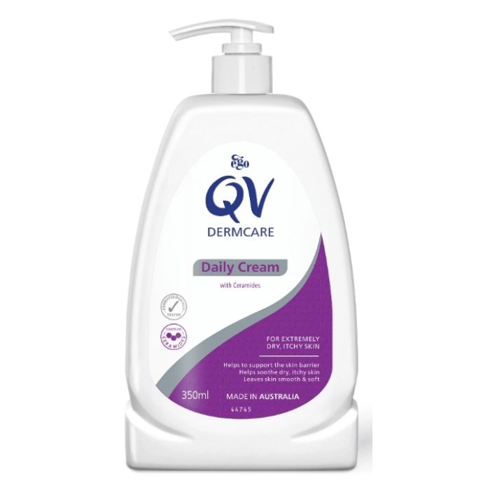 EGO QV - Dermcare Eczema Cream 350ml (with Ceramides) - Long-lasting Moisture Lock and Repair, Medically Proven