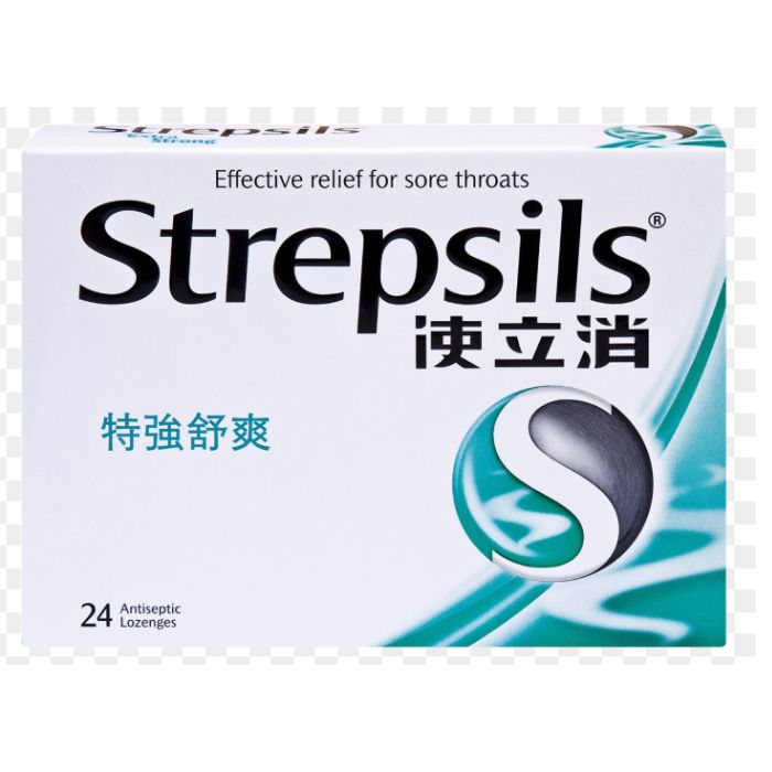 Strepsils Extra Strong Lozenges 24 count - Instant Relief for Severe Sore Throat, First Aid Choice for the Office