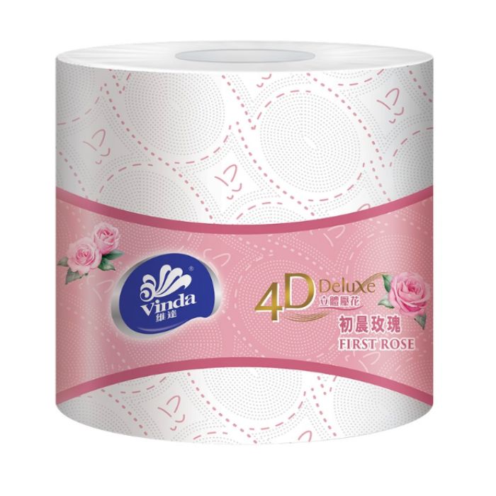 【Commercial Grade High Quality】Vinda 4D Deluxe Cotton Soft 4-Ply Toilet Paper (12 Rolls) | Authentic Pharmacy Product