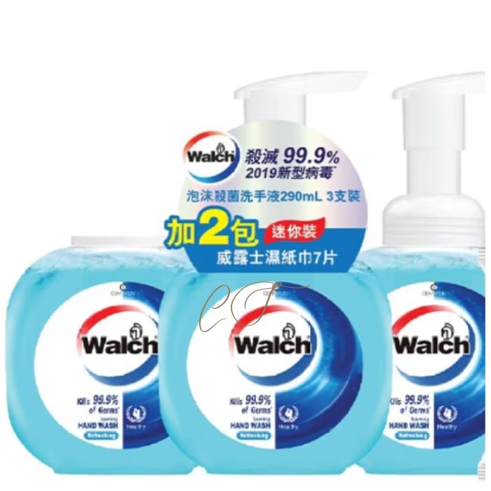 Walch Foaming Hand Wash (Fragrant) 290ml (Pack of 3)