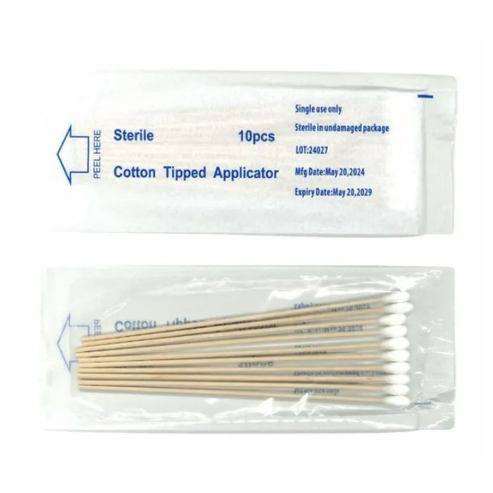 JMS 6" Fine-Tip Sterile Cotton Swabs (40 packs/box)