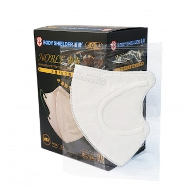 盾牌 NOBLE貴族一次性3D立體醫用口罩 (Level 3 成人30入獨立裝 M57) 不沾口紅 藥行正品 批發