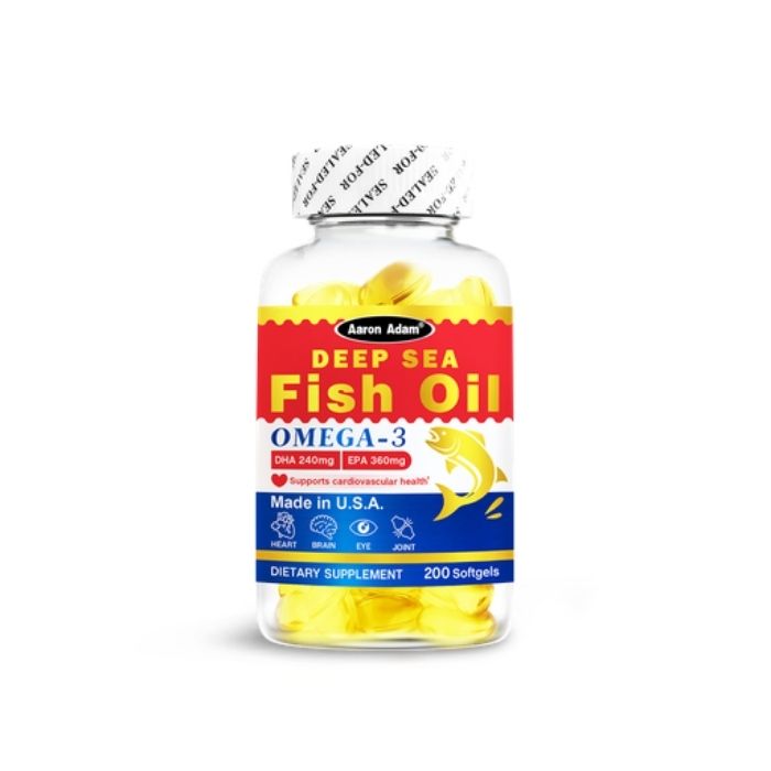 【改善血液循環及基礎代謝】Aaron Adam 深海魚油 Omega-3 (200粒) A85 - 藥行平價好用