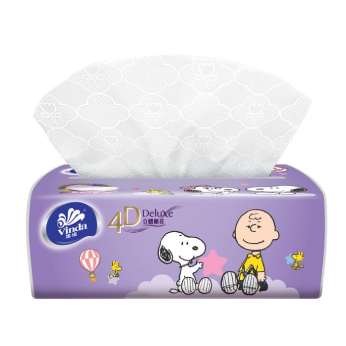 【限量版】維達 Vinda 4D Deluxe 抽取式面紙 (Snoopy 史諾比) - 3層加厚 6包裝