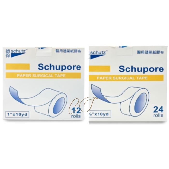 SCHUPORE Medical Paper Tape (White) - Easy to tear, gentle on skin
