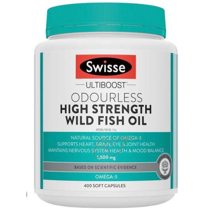 【Heart, Circulation & Brain Health】Swisse High Concentration Wild Fish Oil 1500mg (400 Capsules)