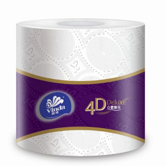 【商用高品質】維達 Vinda 4D Deluxe 棉韌 4層捲筒衛生紙 (12卷裝) | 藥行正貨