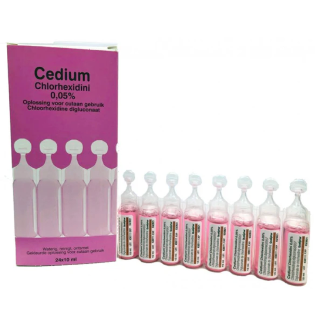 家存 皮膚外用消毒液 (粉紅消毒水) 0.05% 氯己定 24x10ml - 獨立包裝 無痛不含酒精