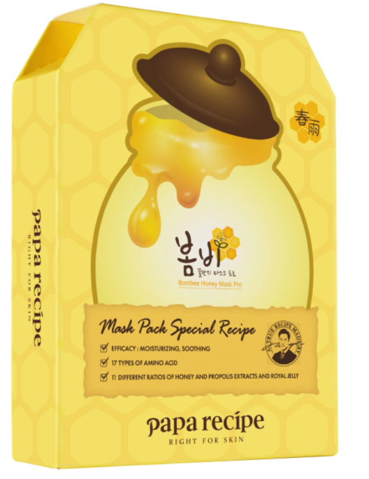 Papa Recipe 春雨 蜂蜜保濕面膜 10片 (黃)