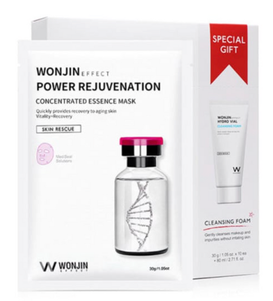 Wonjin 原辰复颜焕肤雪绒花干细胞面膜10片(红)