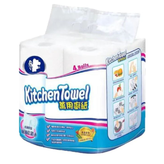 【經濟批發裝】維達 Vinda 4卷裝廚房紙巾 (水滴壓紋) - 每箱12提 (共48卷) 藥行正貨