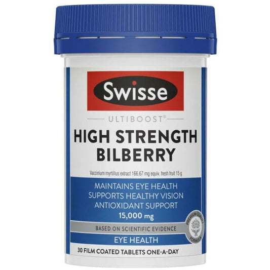 【舒緩眼部疲勞】 Swisse 高濃度藍莓護眼片 (30粒)