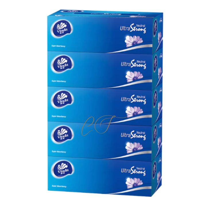 Vinda Ultra Strong Facial Tissues (100 Sheets x 5 Boxes)
