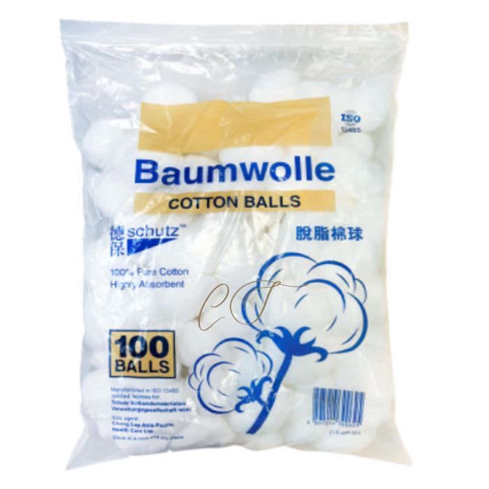 BAUMWOLLE 無菌消毒棉花球 (獨立包裝) - 100% 高級純棉