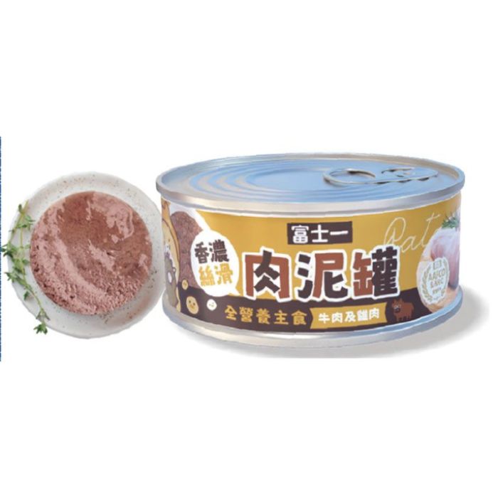 富士一 Fujiichi - AAFCO+NRC 標準 牛肉及雞肉肉泥 40g - 雙重肉類營養、高適口性