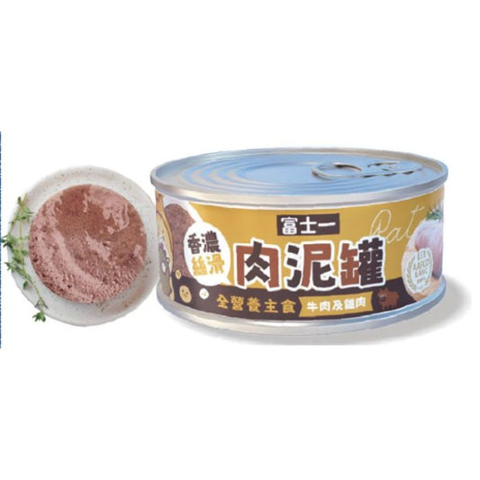富士一 Fujiichi - AAFCO+NRC 標準 牛肉及雞肉肉泥 40g - 雙重肉類營養、高適口性