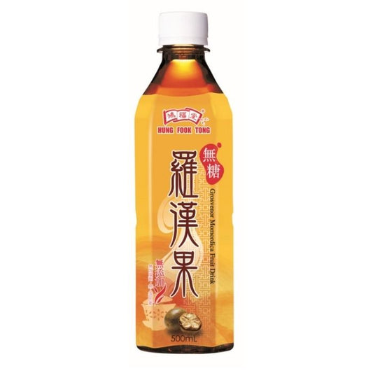 鴻福堂 無糖羅漢果 500ml (24支原箱) - 0糖潤肺 / 健康控糖人士首選