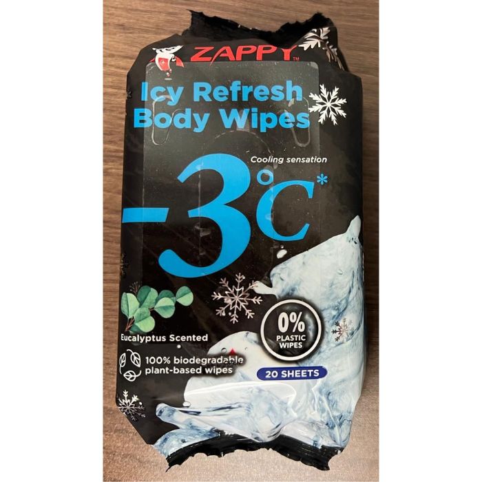 Zappy -3°C 冰涼香體濕紙巾 (尤加利葉) 20片裝