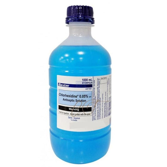 Baxter 藍水 1L (0.05% Chlorhexidine) - 抗菌消毒沖洗液 醫專用