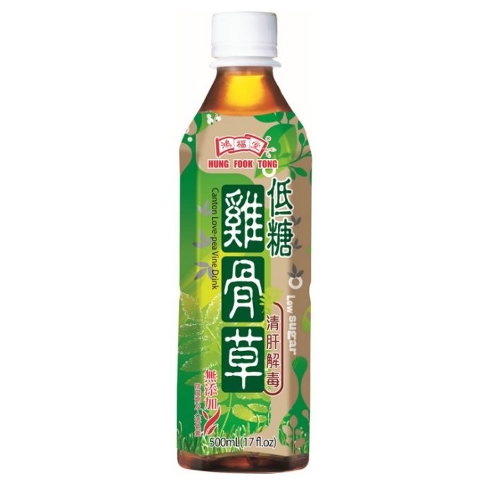 鴻福堂 低糖雞骨草 500ml (24支原箱) - 舒肝止痛 / 香港傳統養生飲品
