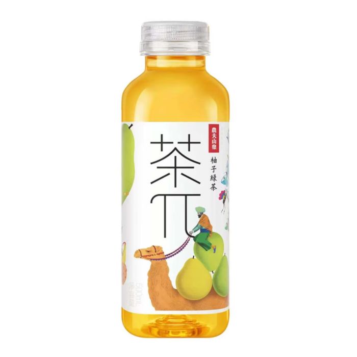 茶 π - 柚子綠茶果味茶飲料 (港版) 500mL (15支原箱) - 經典組合、解渴提神、職場日常回購款