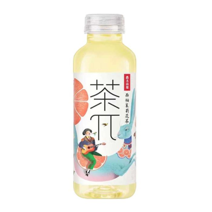 茶 π - 西柚茉莉花茶果味茶飲料 (港版) 500mL (15支原箱) - 清爽解膩、職場醒腦必備