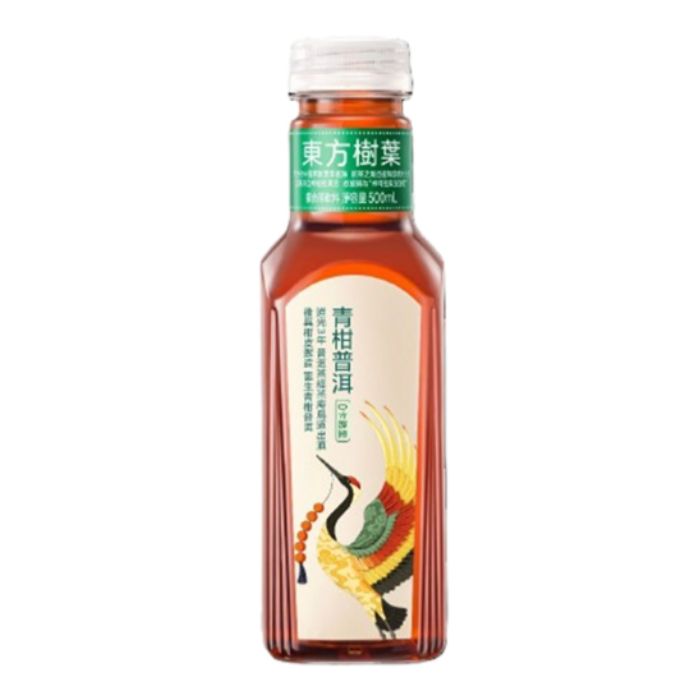 東方樹葉 - 青柑普洱複合茶飲料 (港版) 500mL (15支原箱) - 職場消滯解膩、甘醇陳香必備