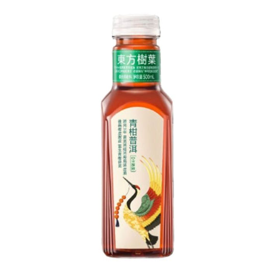 東方樹葉 - 青柑普洱複合茶飲料 (港版) 500mL (15支原箱) - 職場消滯解膩、甘醇陳香必備