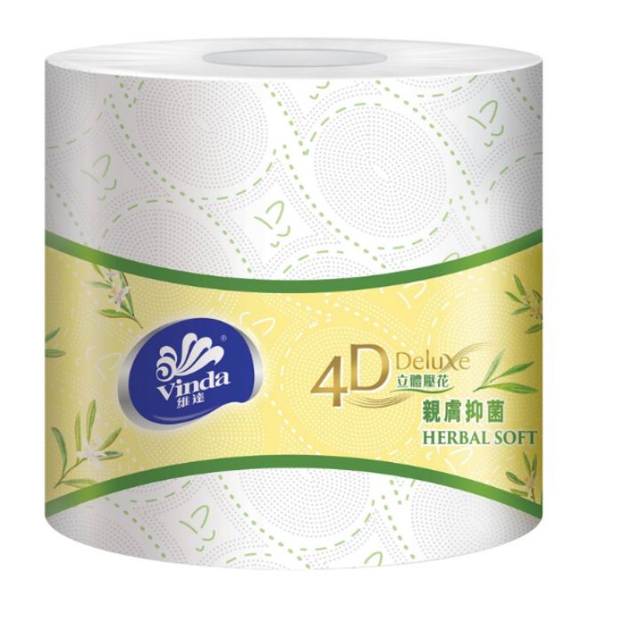 【Commercial Grade High Quality】Vinda 4D Deluxe Cotton Soft 4-Ply Toilet Paper (12 Rolls) | Authentic Pharmacy Product
