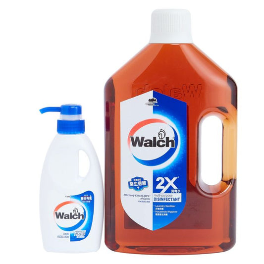 Walch 威露士 2X 萬用消毒水 2.5L + 殺菌內衣液 超值套裝 - 香港西藥行批發推薦