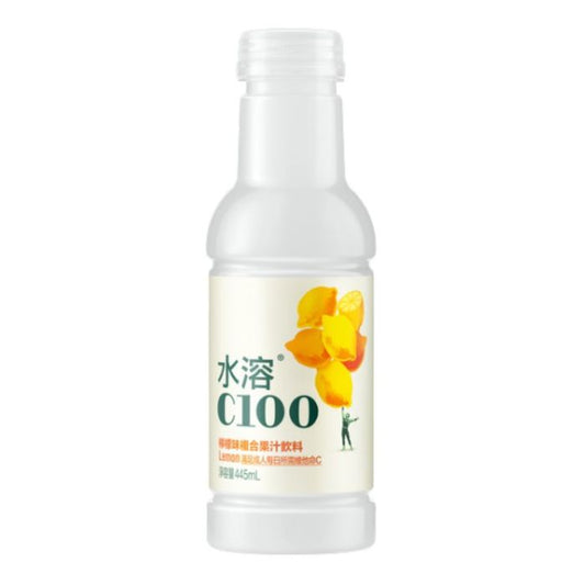 水溶C100 - 檸檬味果汁飲料 (港版) 445mL (15支原箱) - 辦公室維他命C補給、轉季防護首選