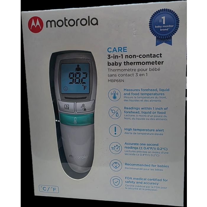 Motorola MBP66N 3-in-1 Non-Contact Infrared Baby Thermometer (FDA Approved)