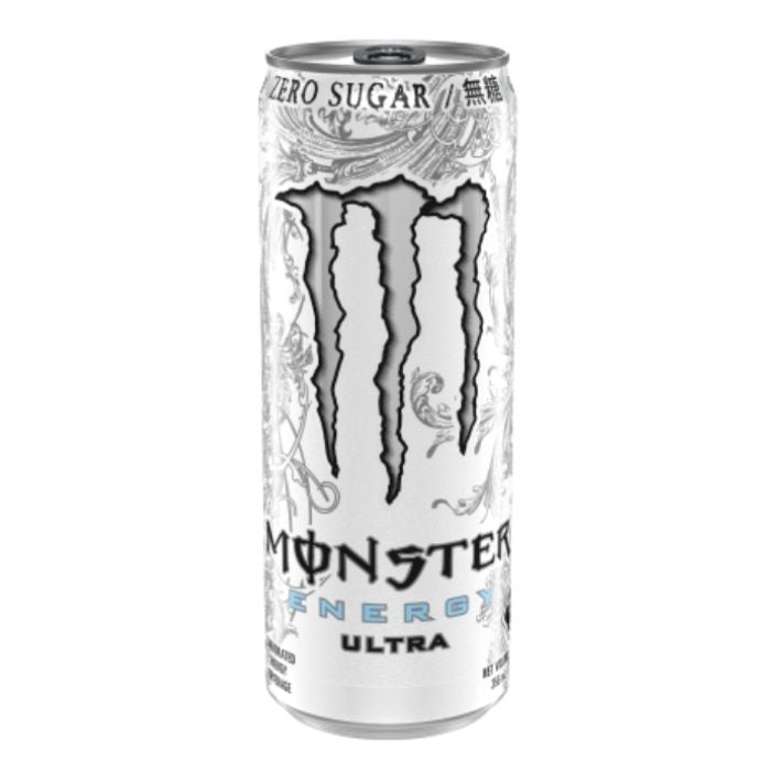Monster Energy 超越碳酸能量飲品 (白色) 355ml - 24罐原箱、經典無糖提神
