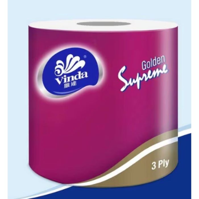 Vinda 3-Ply Toilet Paper (10 Rolls) - Affordable and High-Consumption Choice for Offices
