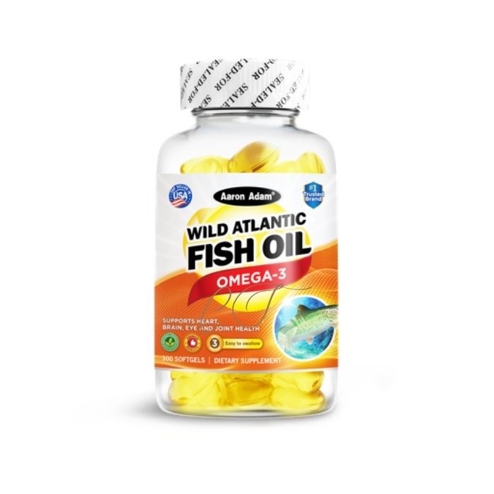 【支援心臟機能及末梢血液循環】Aaron Adam 大西洋深海魚油 Omega-3 (300粒) A10 - 藥行熱賣款