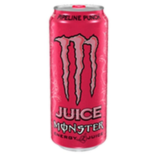 Monster Energy Pipeline Punch Carbonated Energy Drink 355ml (Case of 24 Cans) - Pink Guava Flavor, The Preferred Energy Boost for Office Ladies