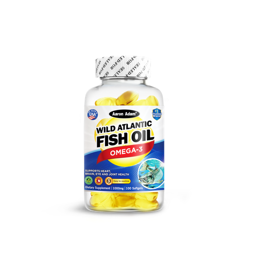 【關注三高及心血管彈性】Aaron Adam 野生大西洋深海魚油 Omega-3 (100粒) - 香港藥行正貨推薦